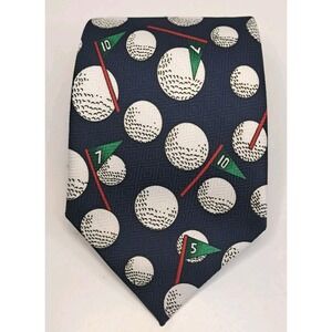 Vtg Fratello Golf Tie Golf Ball Mens  59x3.75" Golfer Dad Gift Handmade In Korea